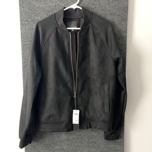 BANANA REPUBLIC Men's Vegan Suede Bomber Jacket NWT